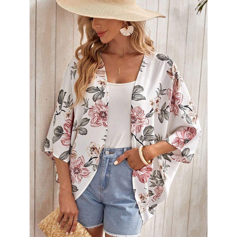 

Модный стиль Изящная вышивка Бархат Длинные рукава Верхняя одежда Женская 2 новинки Весна и Осень Свободный крой Стройнящий Двусторонний Носимый Топы 1 white powder S