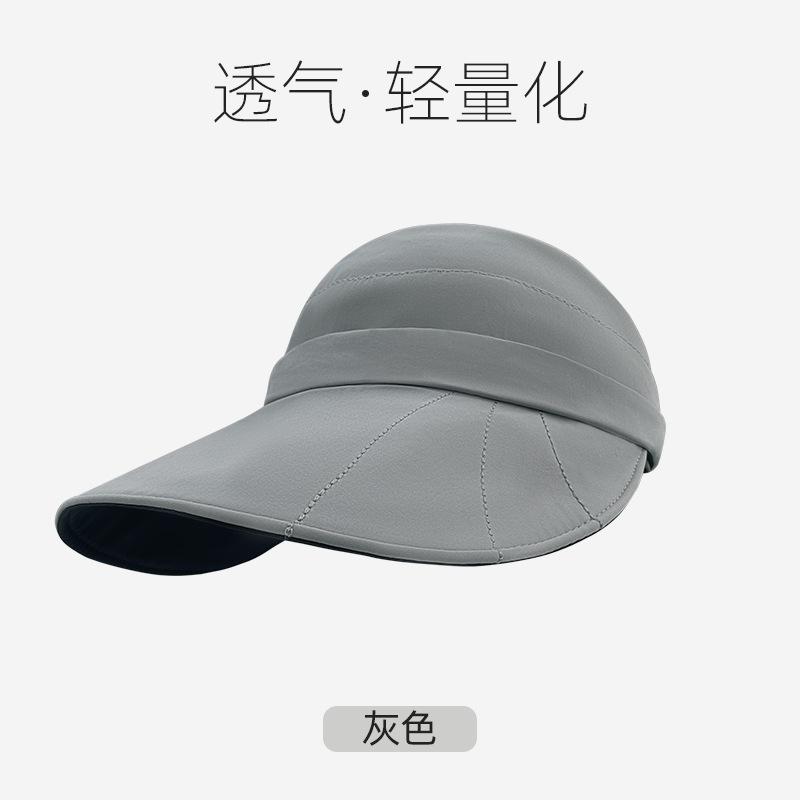 Quick-drying Wide-brimmed Baseball Cap for Women, Summer UV Protection Breathable Sun Hat, Black-coated Sun Protection, Face-slimming Sun Hat