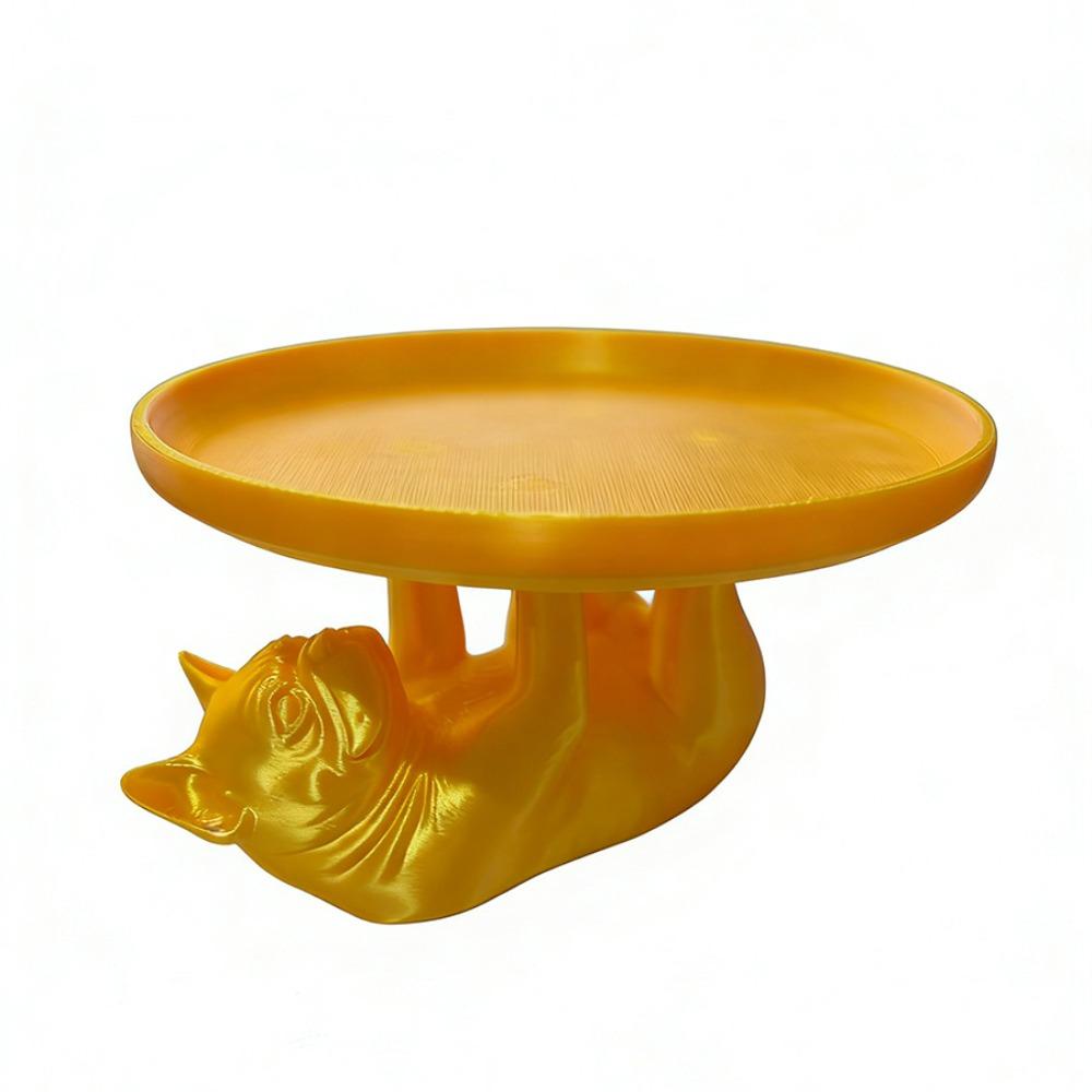 French Bulldog Shape Mini Key Tray Creative Bracelets Organizer  Desktop Ornaments золотой