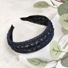 Handmade Headband Daily Headband Angel Scrunchie Frill Lace Navy