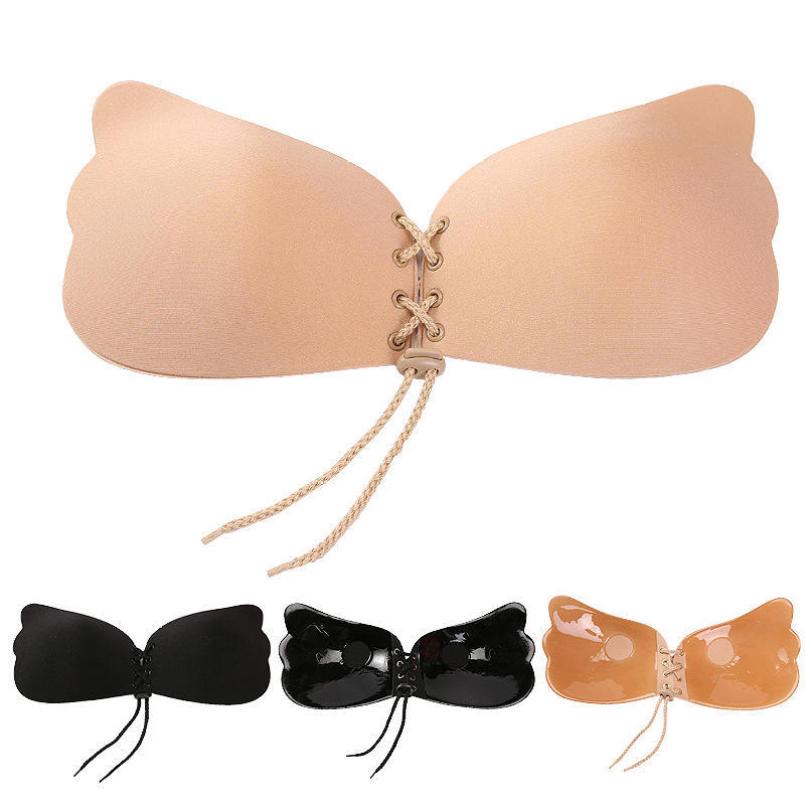 Invisible Silicone Sticky Bras For Women Adhesive Strapless Push Up Bralette Seamless Backless