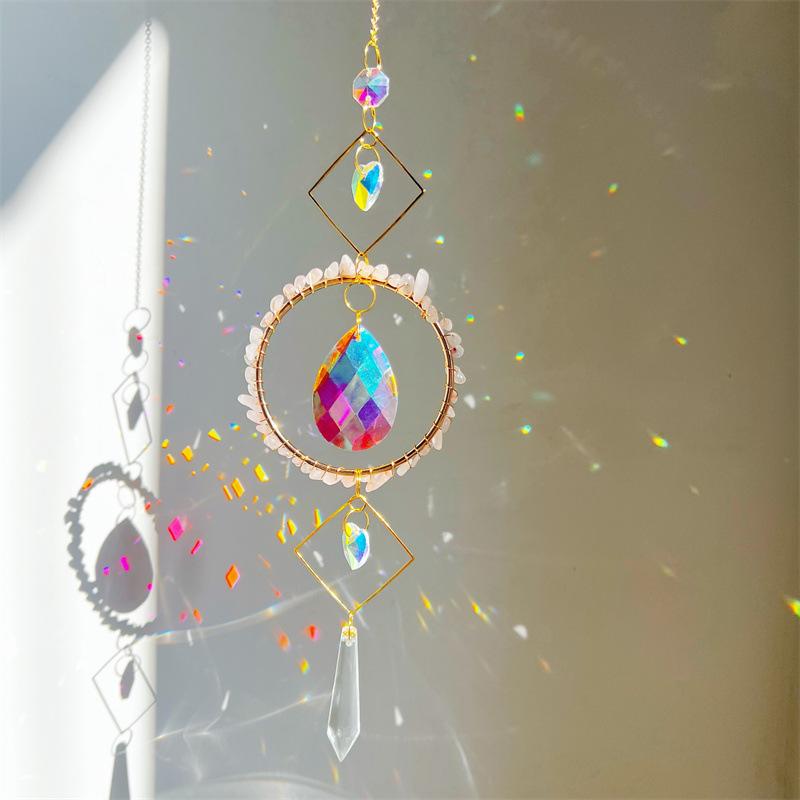 Prinztor de vise Suncatcher Agățat Clopoței de vânt Minge prismă de cristal Pandantiv de cristal Agățat de fereastră Mașină Agățat Decor de grădină