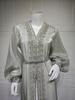 AB453 Puff Sleeve Cardigan: Elegant Long Dress & Robe Set with Hot Drill Accents