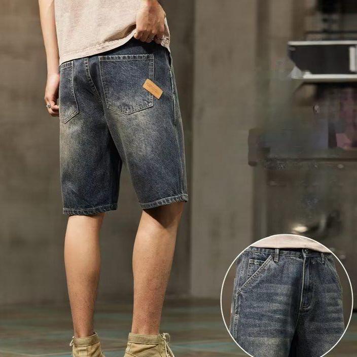 Shorts en jean de marque pour hommes, mode été, pantalon décontracté sept points