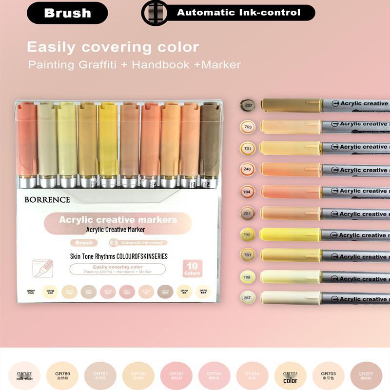 Fixy na bázi oleje s dvojitým hrotem pro studenty umění a anime, ideální pro dětskou kresbu a vybarvování.