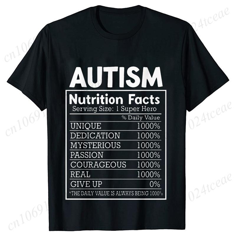 Female Clothing Autism Nutrition Shirt for Women Autism Awareness Month T-shirts Autism Quote Summer Tees Acceptance Y2k Tops