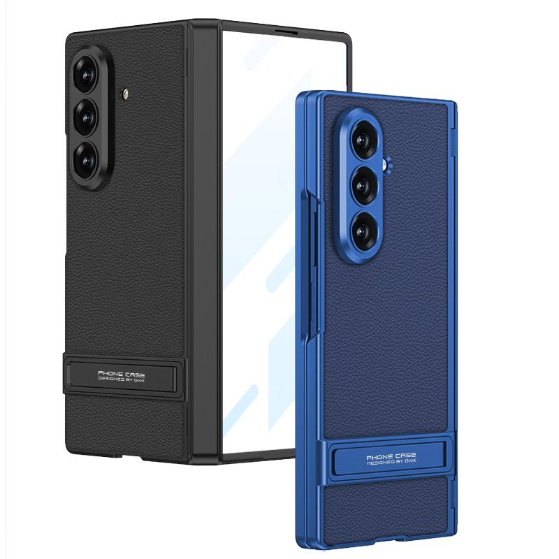 New Model Suitable for Samsung Z Fold7 Mobile Phone Case Magnetic Hinge Triumphal Leather Bracket Shell Film Full Inclusive Protective Case