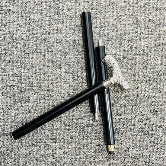 Antique Brass Victorian Silver Wooden Handle Style Walking Stick Cane London Seller