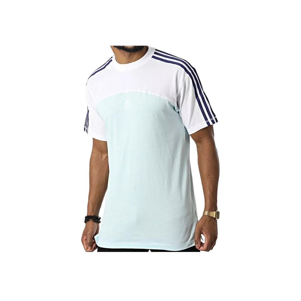 Adidas Originals Side Stripe Color Block Short Sleeve T-Shirt Men Tops HC2101