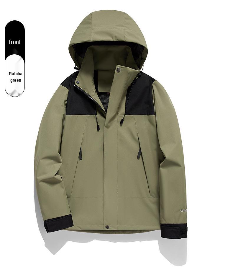Teen Waterproof & Windproof Outdoor Patchwork Jacket for Mountaineering