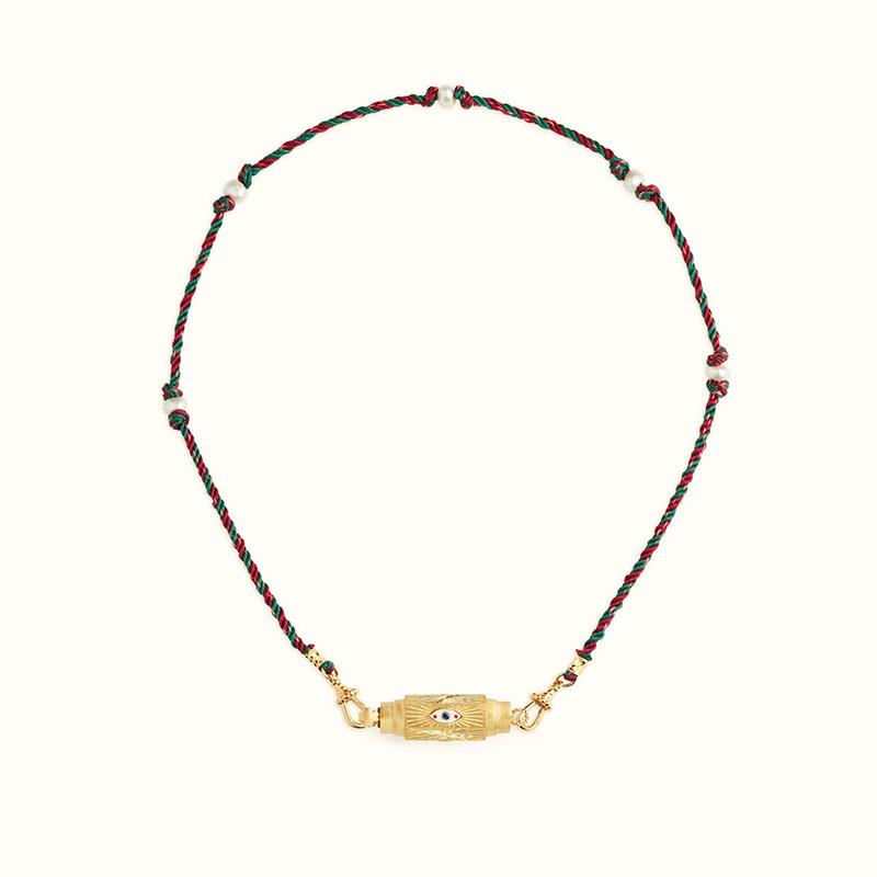 Retro Colored Stainless Steel Pendant Necklace For Women Handmade Braided Rope Chain Jewelry Accessories
