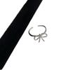 Stylish Metal Bow Open Ring: Cool, Minimalist Design for Women
