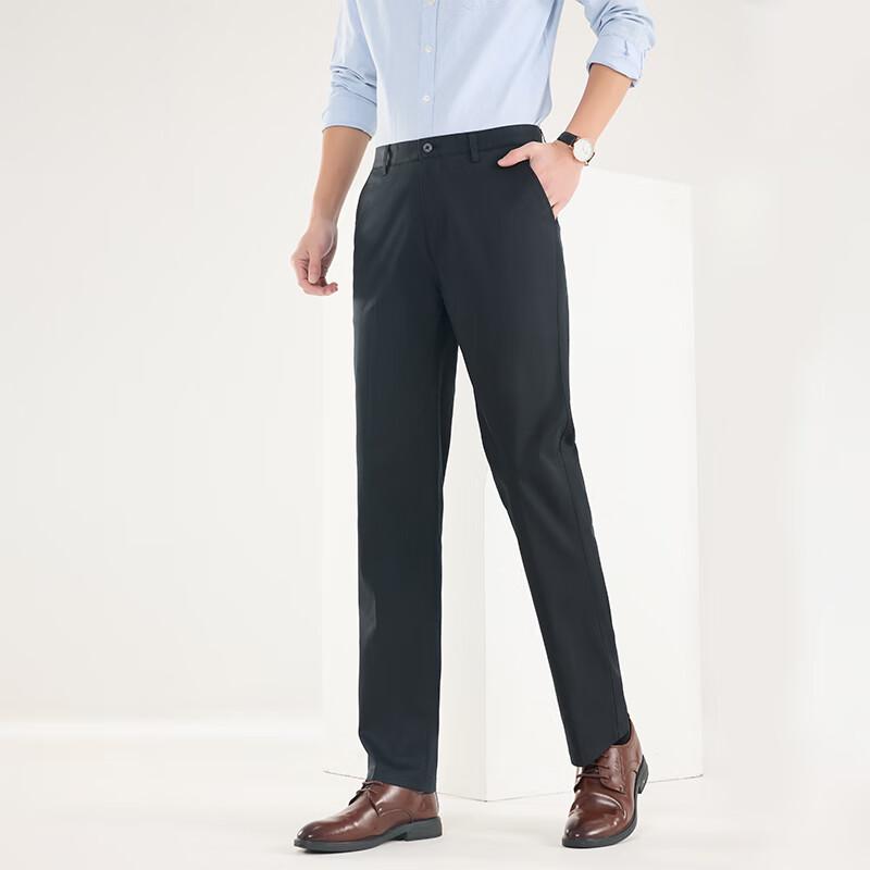 Fengxun Men's Spring/Summer Business Casual Straight-Leg Pants