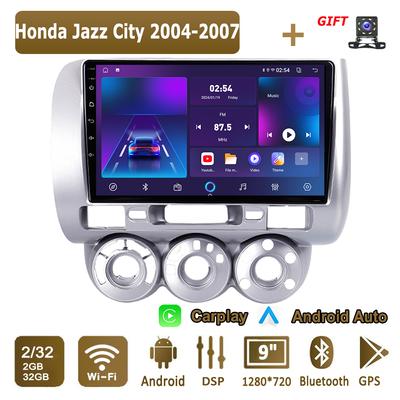 Android Carplay Car Radio For Honda Jazz City 2004-2007 Multimedia Player Head Unit Stereo GPS Navigation BT WIFI 2+32GB