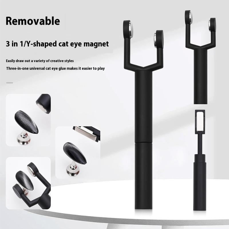 3In1 Strong Detachable Y-Shaped Magnetic Stick For Cat Eye Uv Gel Polish Double Ended Magnet Nail Art Tools Diy Effect Manicure