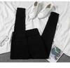 Women's High Waist Elastic Denim Skinny Pants - Double Button Pencil Style for Spring, Autumn, Winter