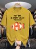 Unisex Crew Neck Tee Cute Clownfish Funny Pun Text Graphic Print Soft Cotton Loose Short Sleeve Summer Casual Male Streetwear Tops