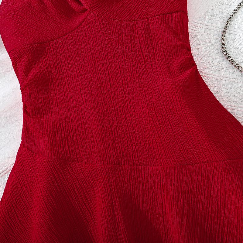 2026 Spring/Summer Plus Size Bow Strap Bodycon Dress: European & American Fashion