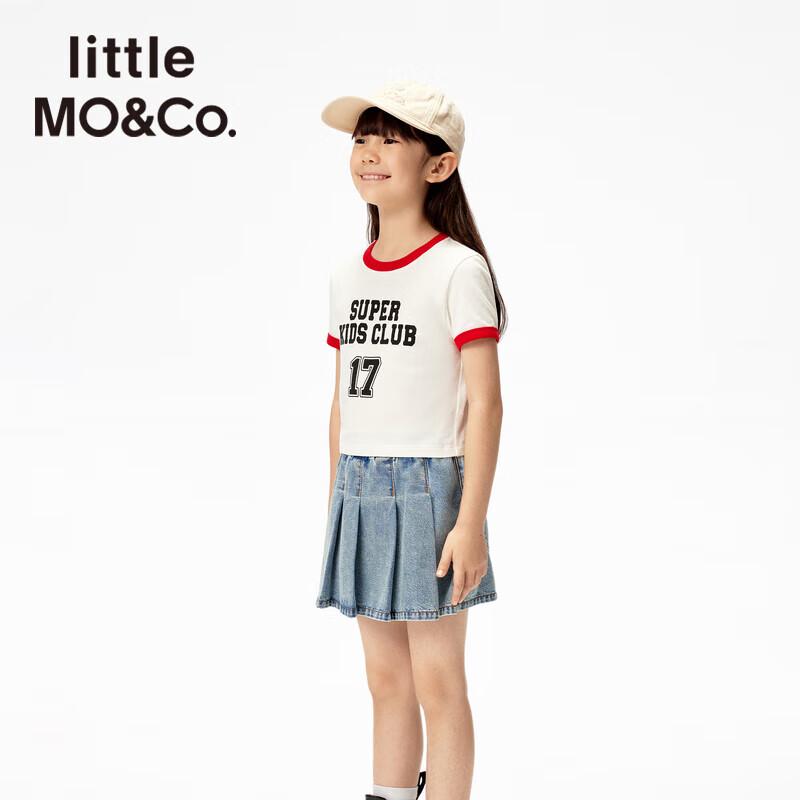 little MO&Co. little moco Girls  Antibacterial Short Sleeve T-shirt 140