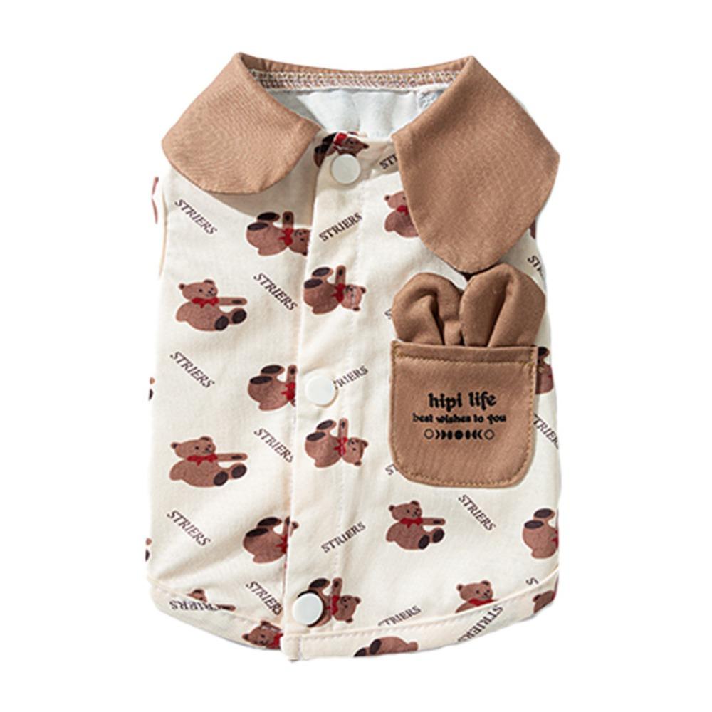 Spring and Summer New Teddy Bigbear Two Feet Full of Bear Vest Thin Breathable Cat Pet Dog Dog Clothes