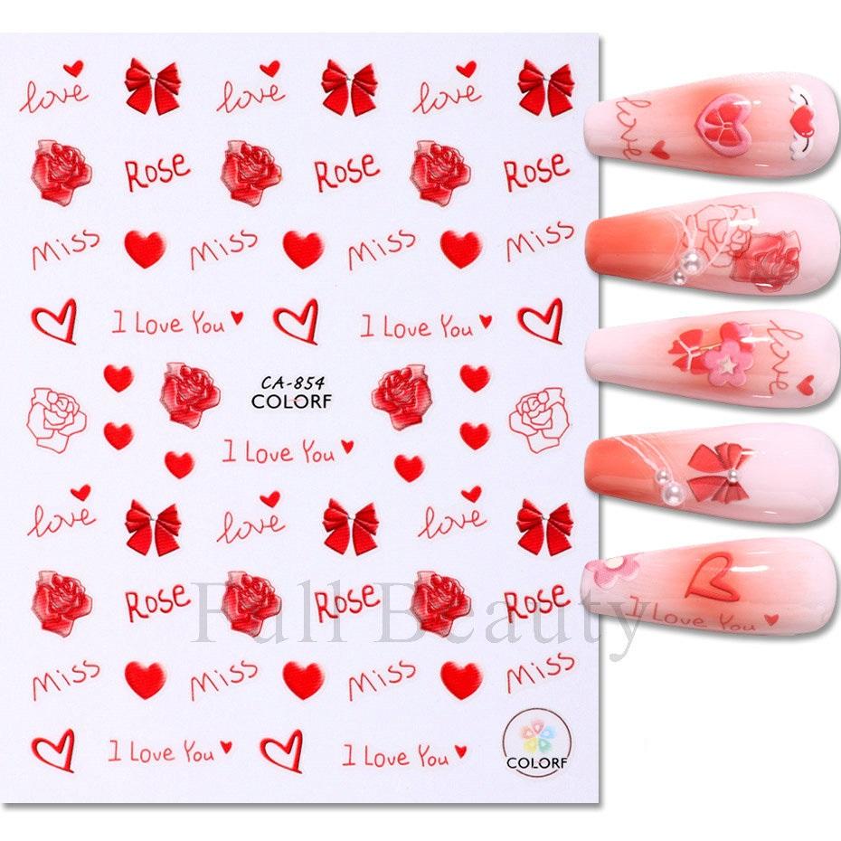 

3D наклейки для ногтей Цветочные растения Наклейки для дизайна ногтей Цветочные листья Весенние слайдеры Маникюрный декор