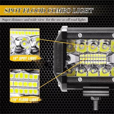 Offroad 12V 60W LED Light Bar Spotlights Fog Lamp Offroad Light External Light Auxiliary Light Spot Flood Combo Car