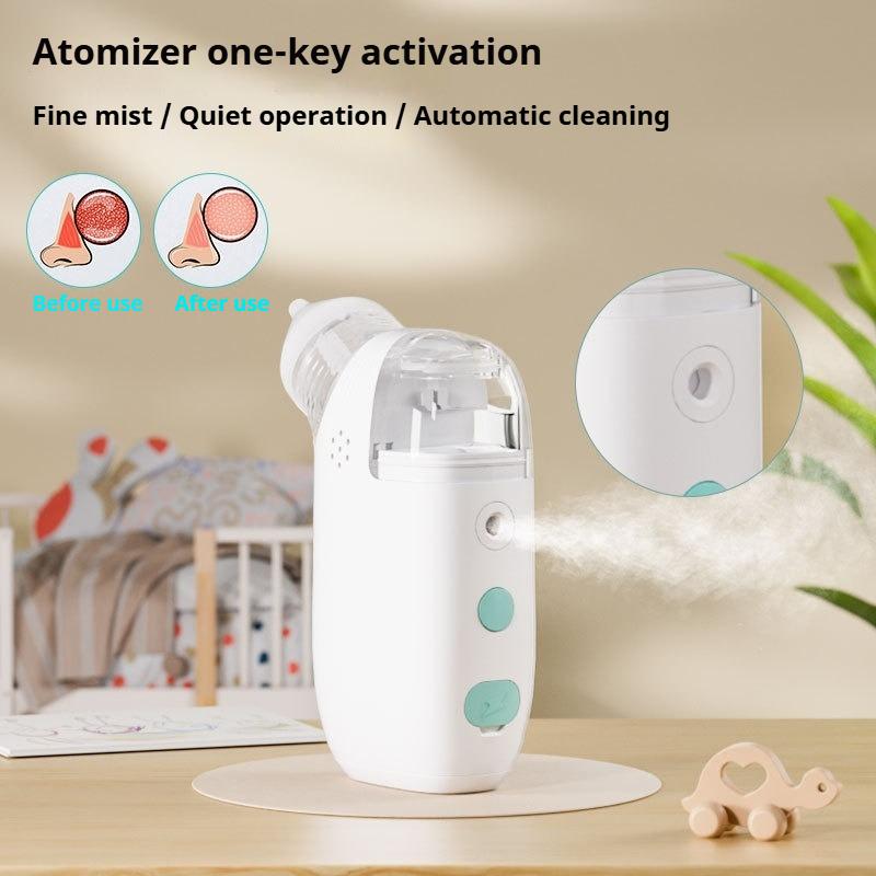 Electric nasal suction device Baby 2-in-1 nebulizer Spray nasal suction device Baby snot and booger cleaner Multi-function