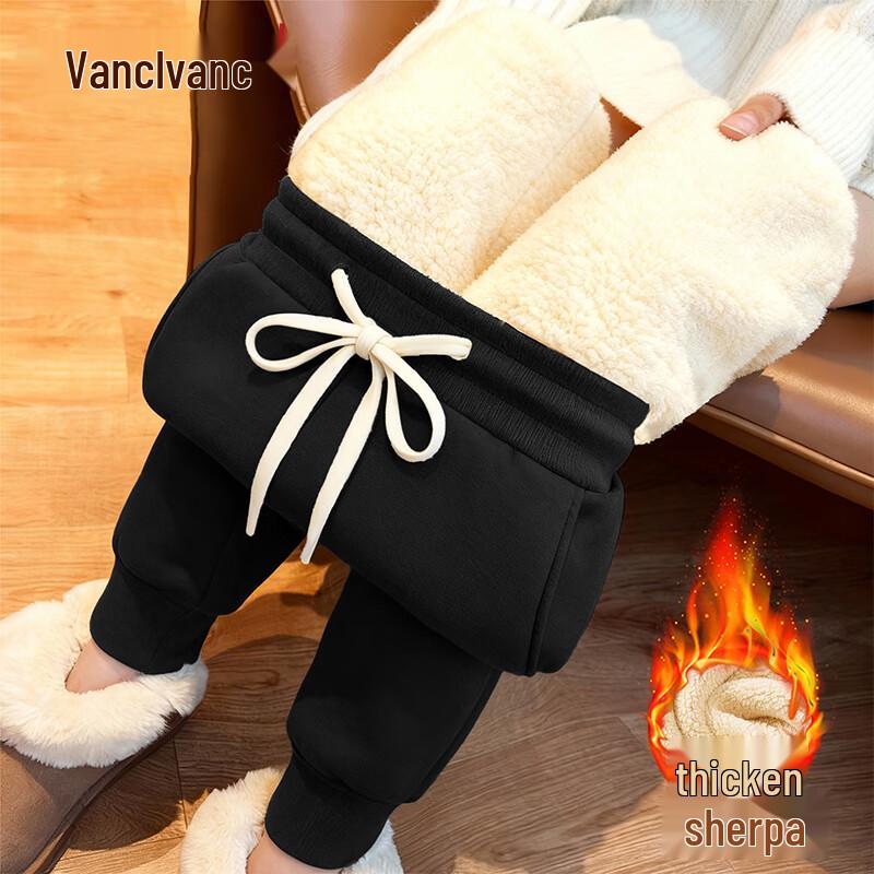 

VANCL Men s Lamb Wool Fleece-Lined Jogger Pants M