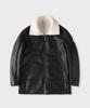 Panicale Black Piu Leather Shearling Coat