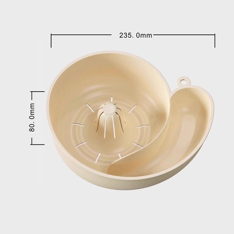 Small Snail Automatic Drain Basket Hanging Dry And Wet Separation Fruit And Vegetable Filter Basket Punch-Free Sink Drain Rack
