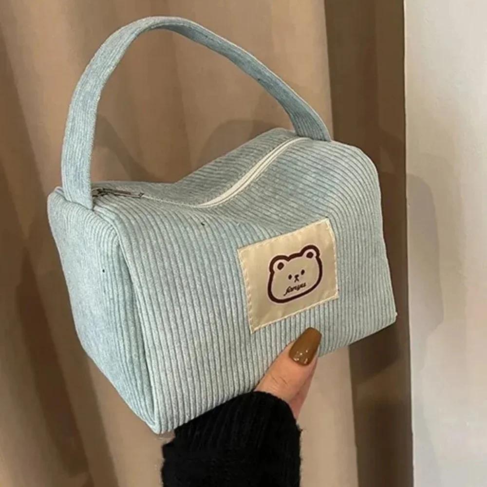 Cosmetic Bags for Women Plush Cute Handbag Summer Fashi Soft Comfortable Large Capacity Trendy Handbag for Women With Handle