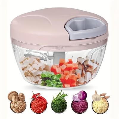 500/900ML Manual Meat Mincer Garlic Chopper Rotate Garlic Press Crusher Vegetable Onion Cutter Kitchen Cooking Accessories