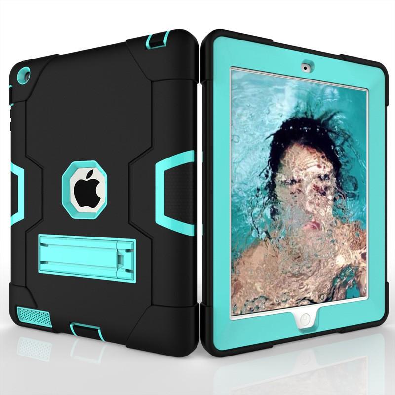 Slim Shockproof Silicone Case With Kickstand IPad Pro 11 Inch 2020 Dual-Tone Design Anti-Slip Cover