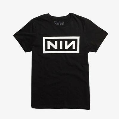 Nine Inch Nails Nin Logo White Logo Unisex T-shirt Black