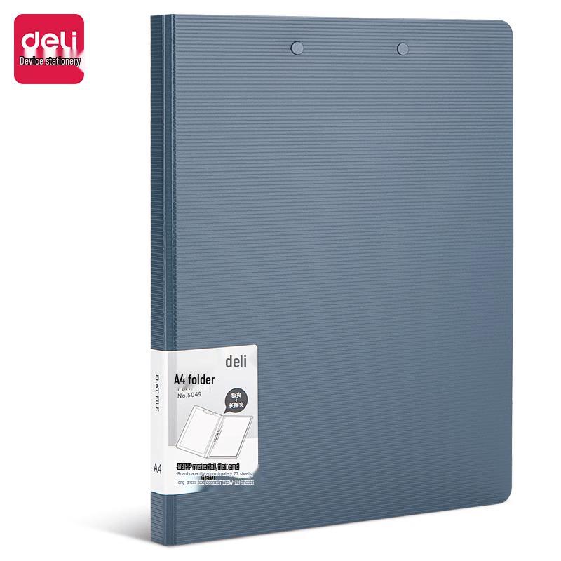 Deli 5049 Long Press Clip Folder with Clipboard