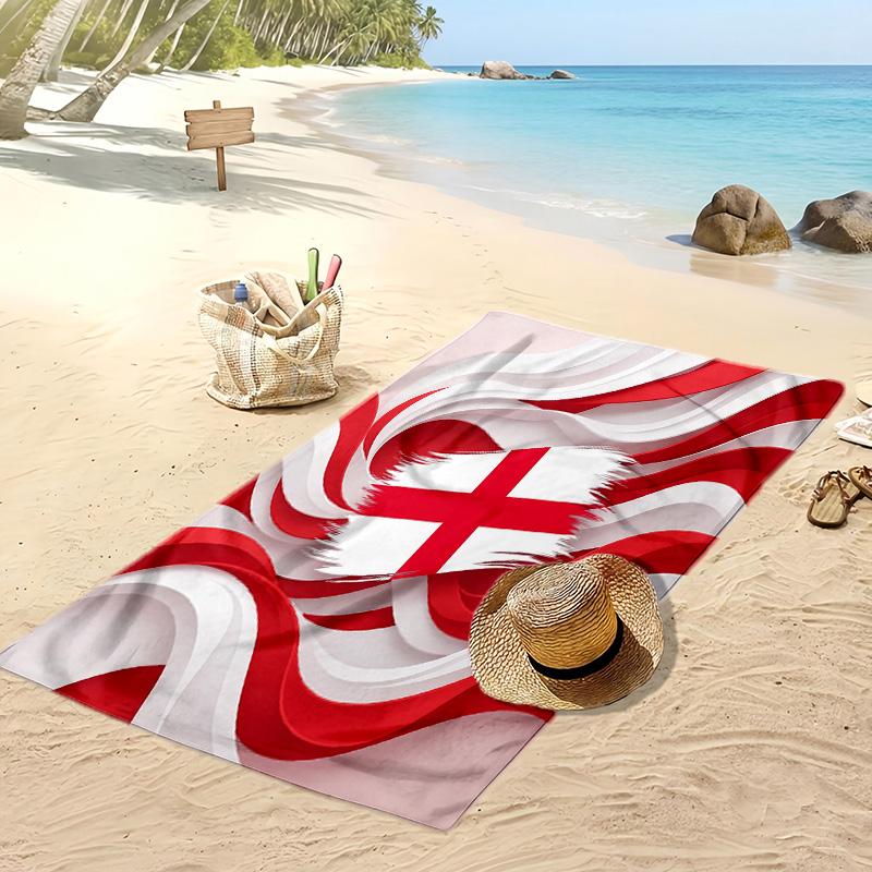 Asciugamano da Spiaggia con Stampa Calcio Inglese Asciugatura Rapida Super Assorbente Morbido Asciugamano da Bagno per Nuoto Spiaggia Viaggio Souvenir Regalo