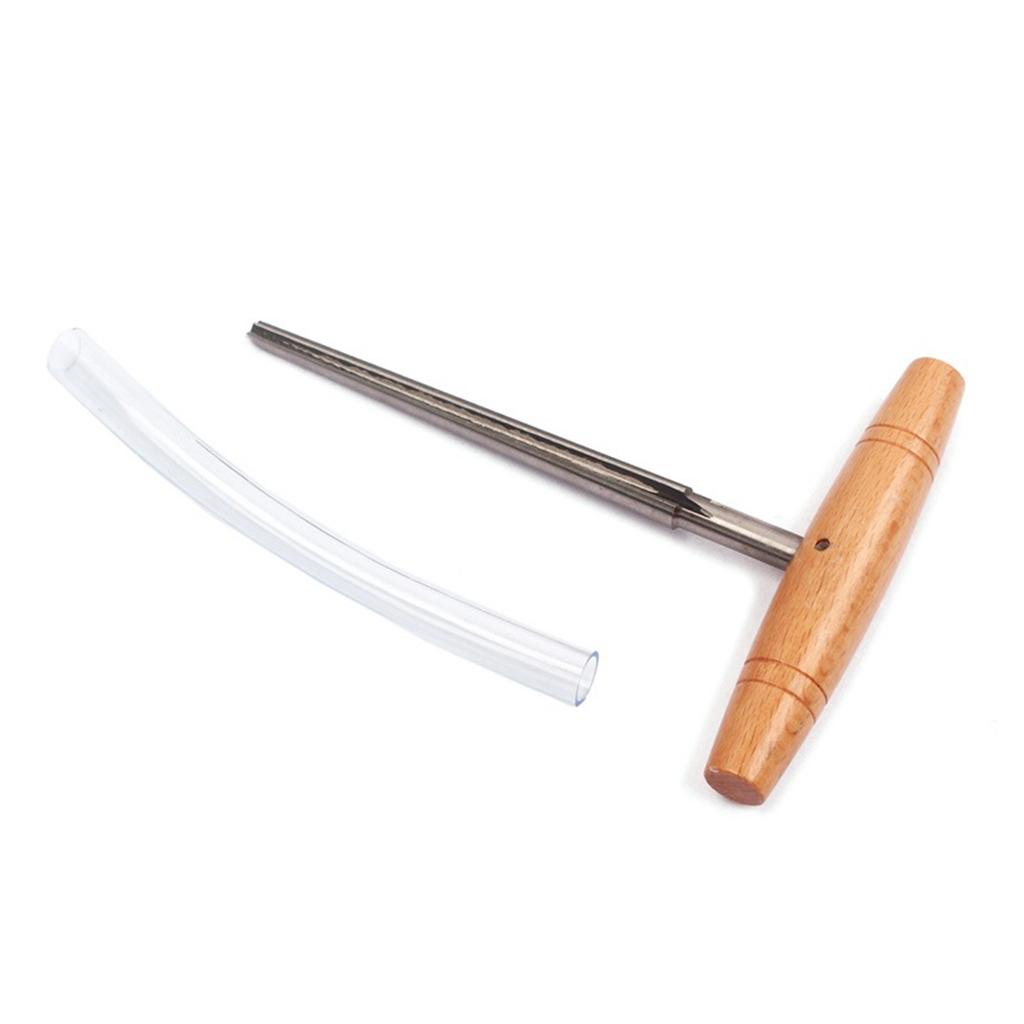 Practical Luthier Repair Tool Violin Peg Hole Reamer for W/ Taper Wood Handle for 3/4 4/4 Violin Making Tool Stainless S
