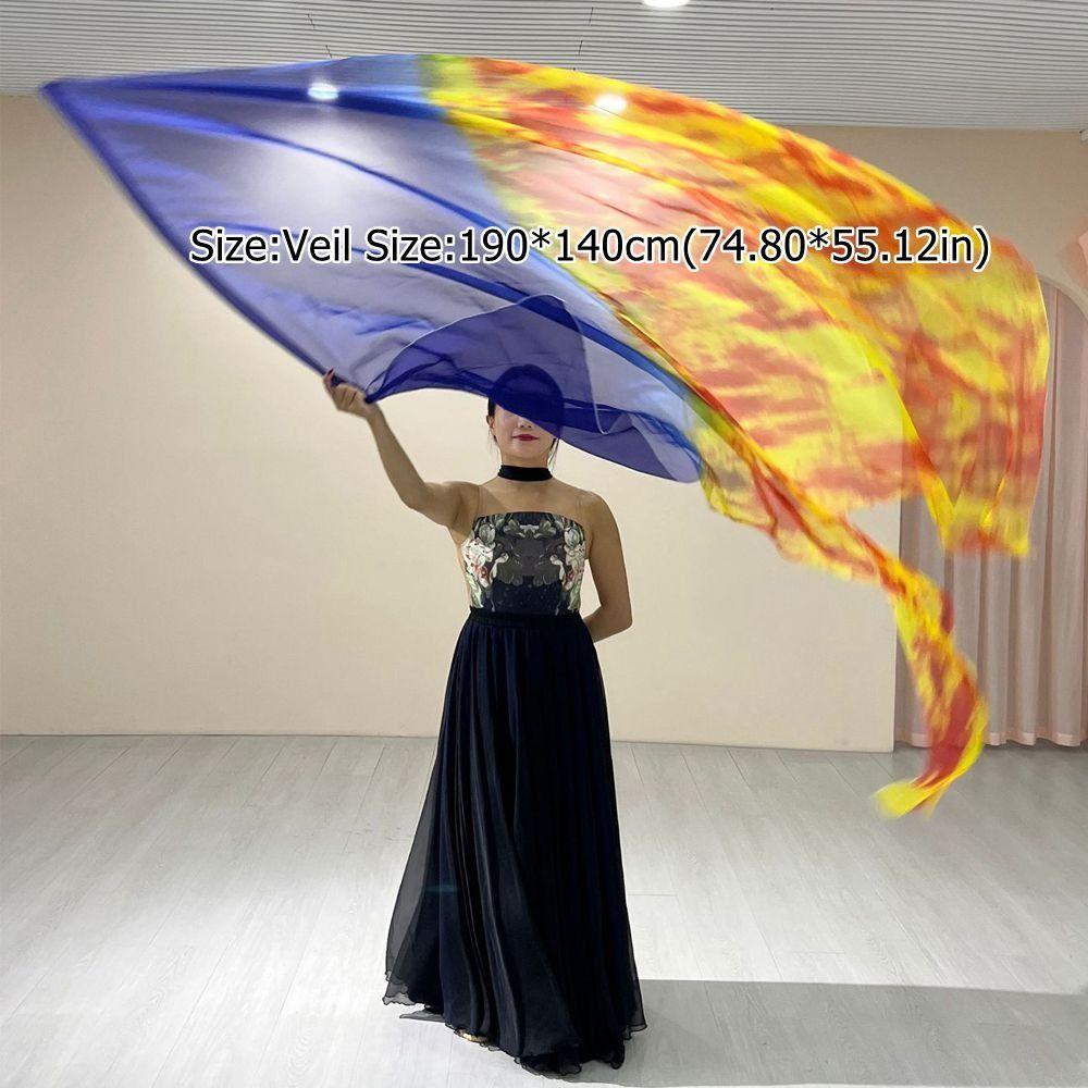 with Telescopic Sticks Belly Dance Accessories Props Multicolor Colorful Scarves Flag