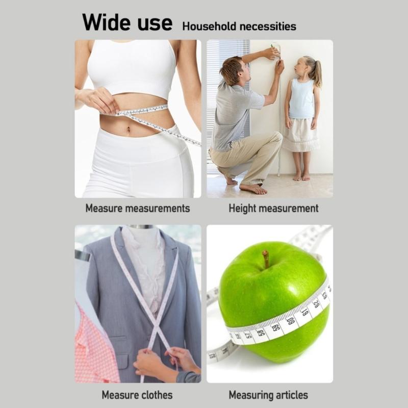 1.5 Meter Tear Resistant Measuring Tape Colorful Snap Markers Soft Tape Measure For Precisions In Tight Space