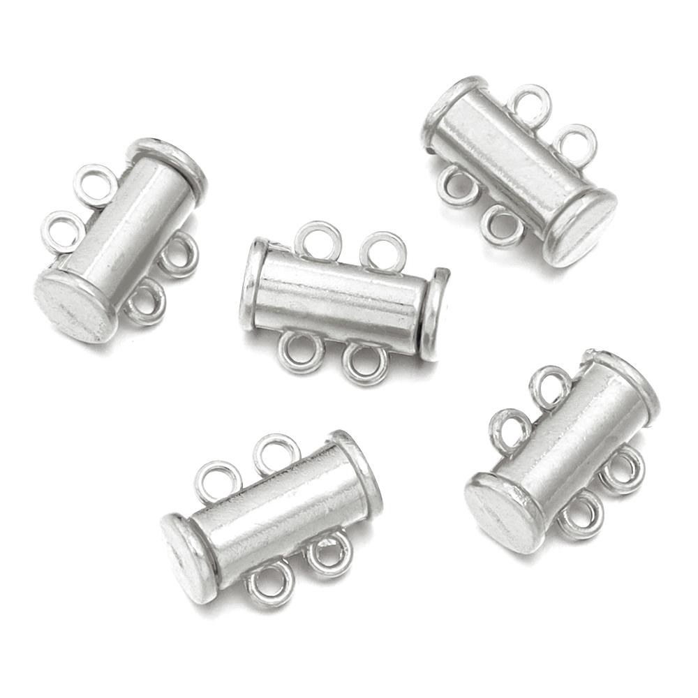 5Pcs 2/3/4/5/6/8 Holes Strong Magnetic Clasps Slide Tubes Lock Clasp Connectors DIY Bracelet Necklace Buckle Hook Jewelry Making