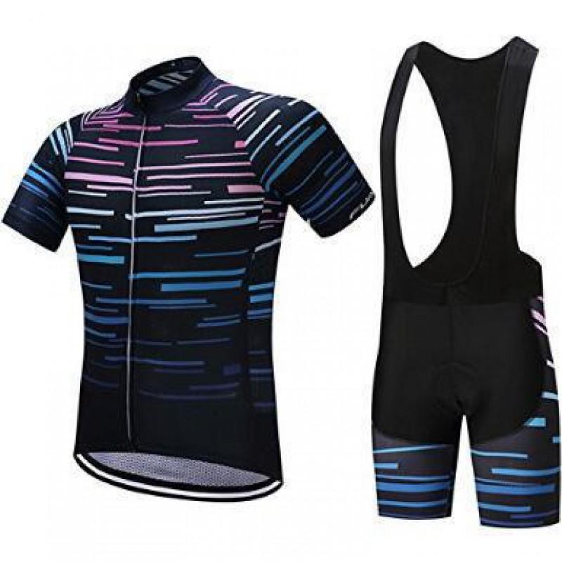 Mens Cycling Jersey Bib Shorts Set Breathable Quick-Dry Bike Outfit Road Mountain Riding