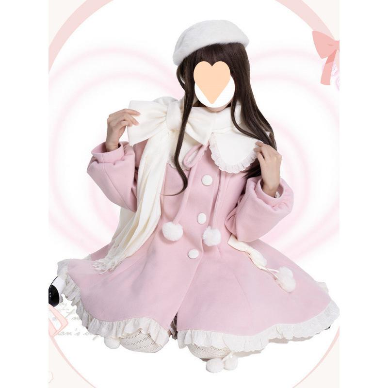 Kawaii Lolita Lace Patchwork Sweet Dress Coat Women Y2k Aesthetic Dresses Party Vestidos