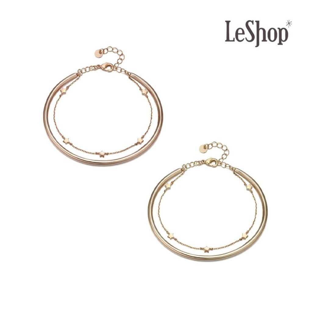 [leshop] 14K Stella Bangle Double-Row Bracelet (Gold Plated)_LJ5251BRB