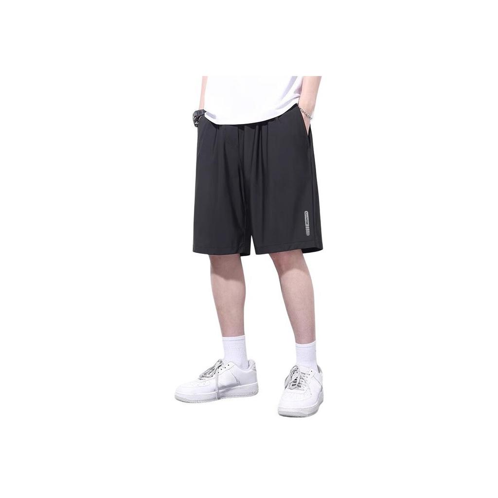 Li-Ning Lightweight Breathable Sweat-Absorbing Versatile Five-Point Casual Shorts Men Shorts Black AKST781-1