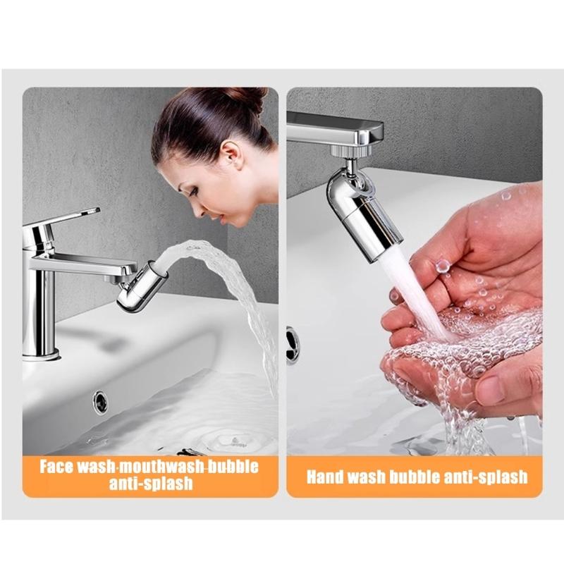 Estensore Rubinetto Lavabo Bagno Aeratore Rubinetto Girevole a 360° Aeratore Rubinetto Spruzzatore Lavabo per Bagno, Lavandino Durevole