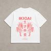 Японская графическая футболка IKIGAI с тигром, винтажная футболка в уличном стиле, оверсайз футболка с тигром, японская эстетика с кандзи, городская мода Y2K