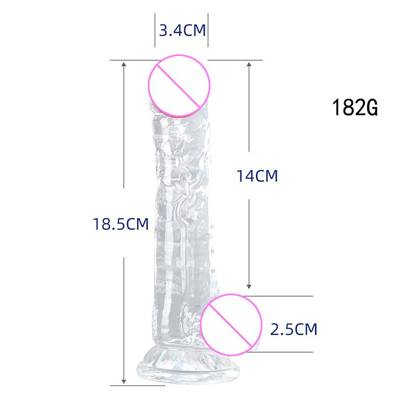 Big Crystal Jelly Realistic Clear Dildo Suction Cup Huge Transparent Penis Dick Anal Product Sex Toys For Woman Lesbian Adult