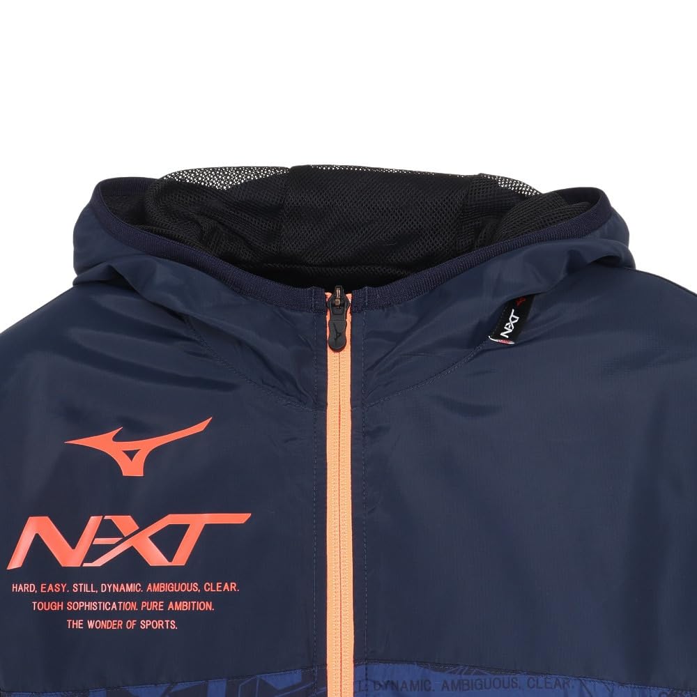 Training Wear Windbreaker Jacket Water Repellent Function Slim Fit 32JEA220 Dress Navy S [Mizuno] N-XT Men's