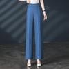 Damen High Waist Tencel Denim-Look Hose, Frühjahr/Herbst 2026 Kollektion, Stil für mittleres und älteres Alter, Gerades Bein, Lockere Figurschmeichelnde Passform.