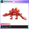 3D Printed Stegosaurus Dinosaur Skeleton Transforming Ornament Figure Gift Craft Toy